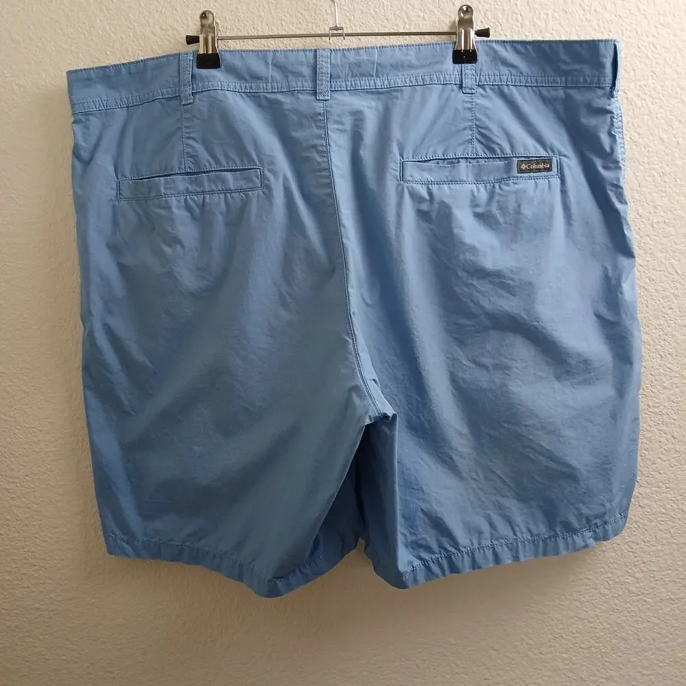Columbia Men's Washed Out Shorts 40W 8L Ripple Blue pockets flat front chinos